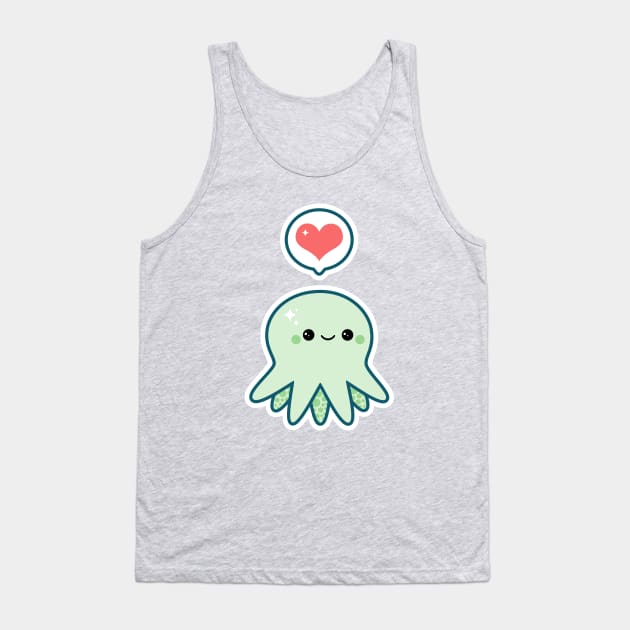 Kawaii Octopus Tank Top by sugarhai